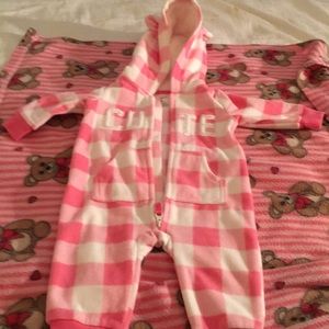 Snowsuits with hooded ears.